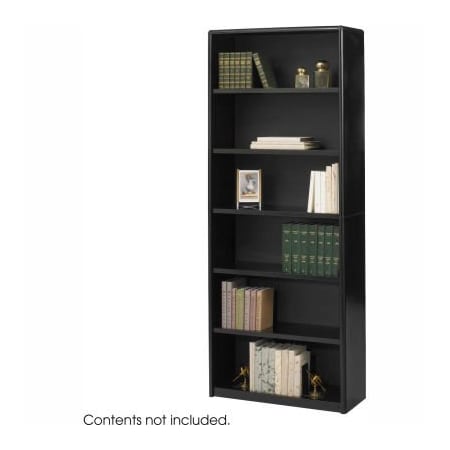 Safco 6-Shelf Economy Bookcase - Black 7174BL***